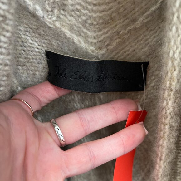 $2195 The Elder Statesman Beige Knit Cashmere Open Midi Vest one size - Picture 5 of 7